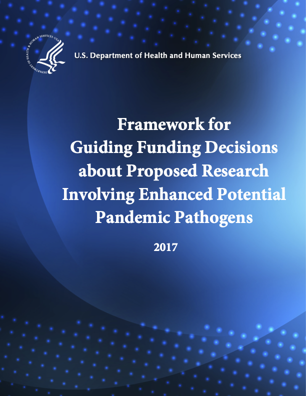 First page of HHS P3CO Framework — Guiding Funding Decisions about Enhanced Potential Pandemic Pathogens