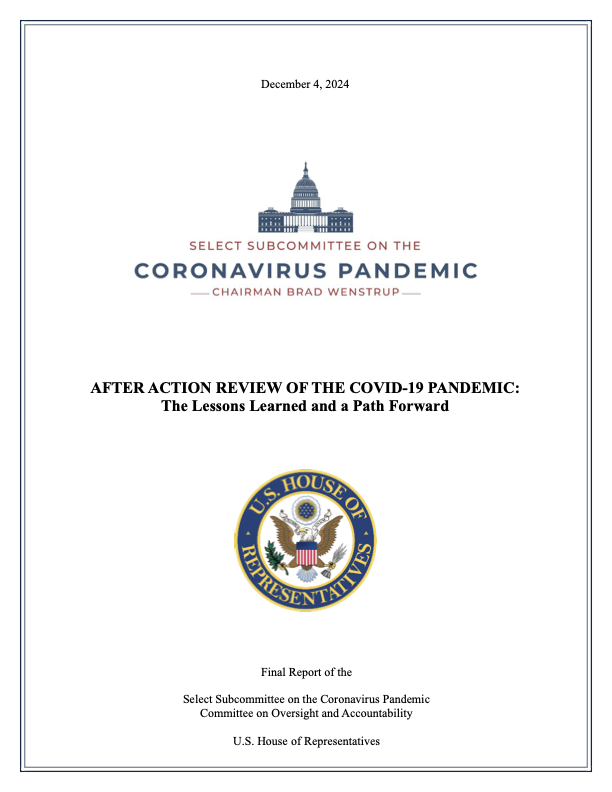 First page of House SSCP Final Report — Dec. 2024